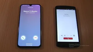 Over the Horizon Incoming call&Outgoing call at the Same Time Samsung Galaxy A40 +Nexus 5 Ubuntu