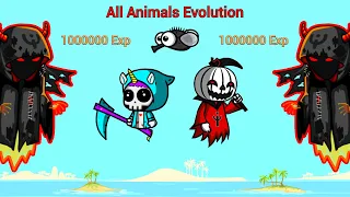 All Animals Evolution With Unicorn Reaper And Cultist Pumpkin Ghost Kills Two Bosses & Got 2 Million