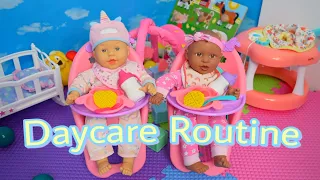 My sweet love Baby Doll twins Daycare Morning Routine and packing baby bag