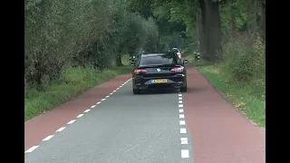 VW Arteon R Milltek (428HP) accelerating at car meeting