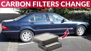 How to change Cabin filters (carbon filters, charcoal filters) - Mercedes S Class (W220)