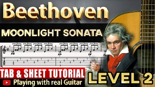 Beethoven - Moonlight Sonata Guitar TAB Tutorial