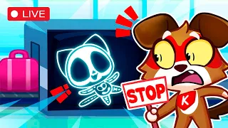 X-Ray In The Airport Rules ✈ | Funny Kids Story 😻 and Nursery Rhymes by Purr-Purr Live