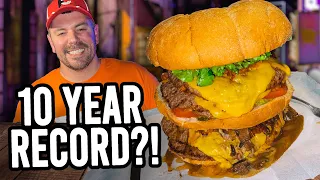 Frankie's 6lb Quadruple Bacon Cheeseburger Challenge!!