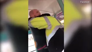 Video Fight erupts between passenger and 'off duty bus driver' in Leeds