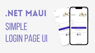 .NET MAUI Login/Sign In Page UI | DOTNET MAUI Project | MAUI Simple Login