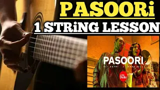 Pasoori single string lesson||pasoori guitar tab tutorial||pasuri guitar lesson