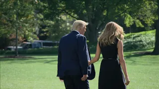 President Trump, First Lady Melania Trump depart White House to head to final presidential debate