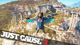 WINGSUIT BASE TAKEOUT! :: Just Cause 3 Sky Fortress Challenges