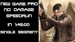 Resident Evil 4 No Damage Speedrun 1:45:00 New Game Professional Glitchless