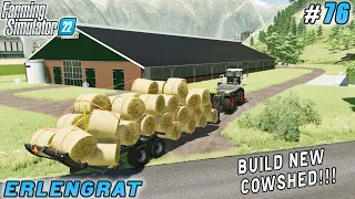 Building new cowshed, baling straw & transportation bale | Erlengrat | Farming simulator 22 | ep #76