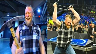 Brock Lesnar Destroys Roman Reigns Car & attacks the Security (full segment) Smackdown, Mar 25 2022