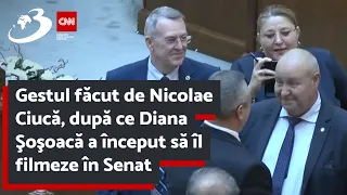 Gestul făcut de Nicolae Ciucă, după ce Diana Şoşoacă a început să îl filmeze în Senat