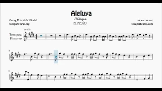 Aleluya by Handel Sheet Music for Trumpet and Flugelhorn The Messiah