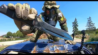 TOPS OPERATOR 7 Blackout Edition - KNIFE DESTRUCTION TEST - UNTIL IT BREAKS - 1075 CARBON STEEL