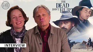 Vicky Krieps & Viggo Mortensen | The Dead Don't Hurt Interview | Why direct a Western? | Emotional