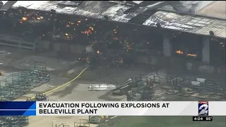 Evacuation following explosions at Belleville plant