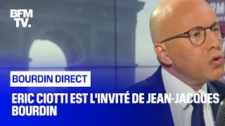 Eric Ciotti face à Jean-Jacques Bourdin en direct