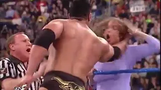 The Rock vs HHH vs Kurt Angle  WWF 2001 Part 2