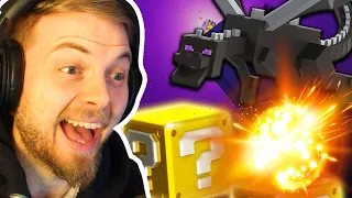 Beating Minecraft Using LUCKY BLOCKS!