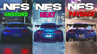 Need For Speed Unbound Vs HEAT Vs Payback - Nissan GT-R Premium