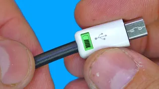 Ремонт кабеля micro USB для зарядки телефона.