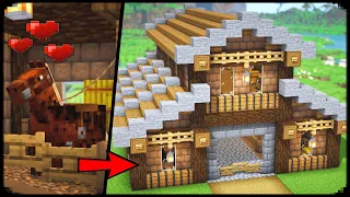 Minecraft: Simple Stable Tutorial | How to Build Horse Stable