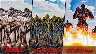 Can Transformers, Heroes And Gods Stop Titans - Ultimate Epic Battle Simulator 2