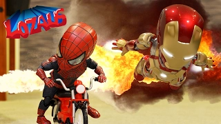 BABY SPIDERMAN & The IRONMAN BABYS STOP MOTION VIDEO