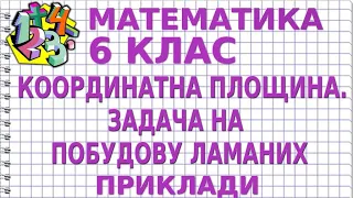 КООРДИНАТНА ПЛОЩИНА. ЗАДАЧА НА ПОБУДОВУ ЛАМАНИХ. Приклади | МАТЕМАТИКА 6 клас