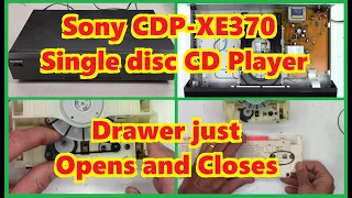 Sony CDP-XE370 Single Disc CD player - Tray just opens and closes - Wont play