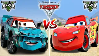 Lightning McQueen VS Fishtail (Disney cars) in GTA 5 - WHO IS BEST?