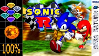 Sonic R (Sega Saturn) Full Game - All Chaos Emeralds, Tokens, Unlockable Characters [1080p/60fps]