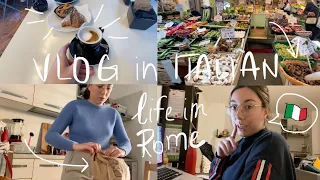 vlog in Italian: colazione fuori, al mercato, lavoro online (Subs)