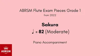 ABRSM Flute Grade 1 from 2022, Sakura ♩= 82 (Moderate) Piano Accompaniment