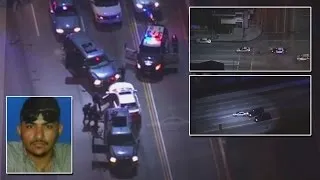 Watch Bizarre Police Pursuit As Cops Chase Suspect Wanted For Attempted Murder