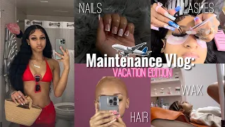 grwm: preparing for vacation | brazilian wax, lashes, hair, nails & more || Wiggins Hair