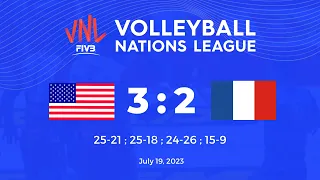 USA vs France highlights | VNL Quarter-Final 2023 | Scout view