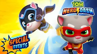 Talking Tom Hero Dash Obstacle Missions With Tom and Moonlight Angela