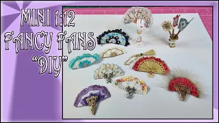 Miniature Fun Fancy Fans "DIY" |1:12 Dollhouse|