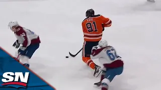 Evander Kane Pulls Off Incredible Goal To Complete Hat Trick Vs. Avalanche