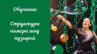 Обучение шоу мыльных пузырей. Структура номера шоу пузырей