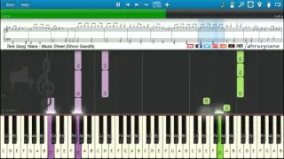 ♫ Tere Sang Yaara (Rustom) || Piano Tutorial + Music Sheet + MIDI with Lyrics