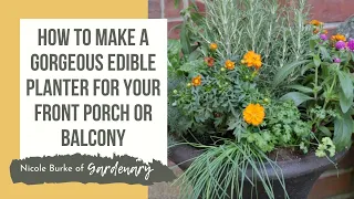 How to Make a Gorgeous Edible Planter for Your Front Porch or Balcony