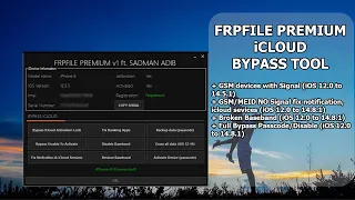 New FRPFILE Premium tool bypass iCloud fix notification & iCloud service