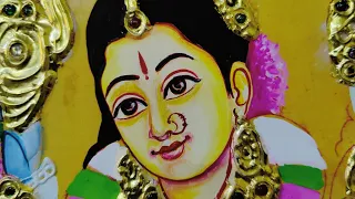 BIG SIZE TANJORE PAINTING PART 19 || Colours palette || Srinivasa kalyanam || 6T4 Arts