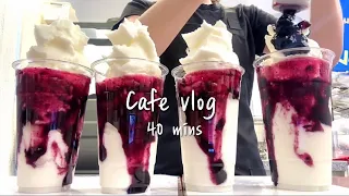 (Eng)🍇💜Cafe vlog collection of 40minutes💜🍇/ 40mins cafe vlog / asmr