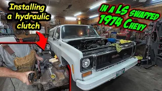 Installing a hydraulic clutch for a NV3500 in a 1974 Chevy c10.