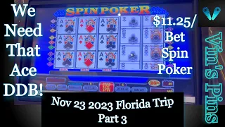 One Ace Please!($11.25/Pull Draw Chances!)(Times In Tampa!)(Video Poker)(11/23/2023 Florida)(S36:P3)