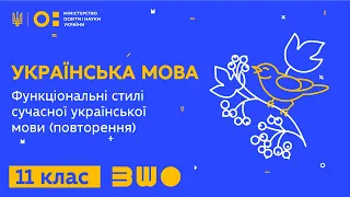 11 клас. Українська мова. Функціональні стилі сучасної української мови (повторення)